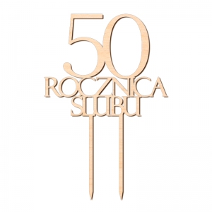 Topper - Rocznica Ślubu + cyfra wz.3 (307S)