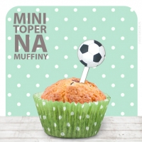 Toppery mini - dekoracja do muffinów - piłka - piłki (6szt)