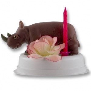 Urodziny Seria dzikie zwierzęta Nosorożec - różowy