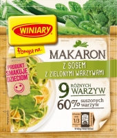 WINIARY - pomysł na - makaron z zielonymi warzywami