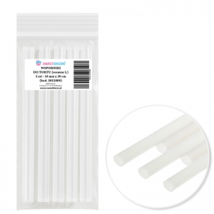 Wsporniki plastikowe transparentne do tortu piętrowego - 30cm śr. 18mm - 5szt