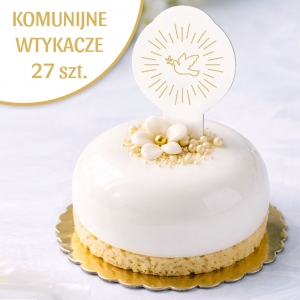 Wtykacze komunijne jadalne do deserów - Gołąb 4213 - 27 szt