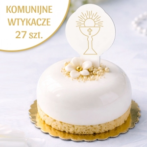 Wtykacze komunijne jadalne do deserów - Kielich 4216 - 27 szt