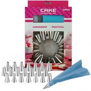 Zestaw do dekorowania - tylki + rękaw + adapter (24 elementy)