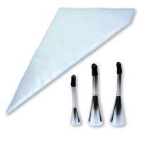 Zestaw do nadziewania pączków- szpryce 3 szt. + worek 50 szt.