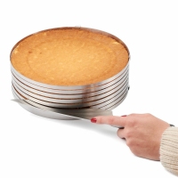Zestaw do tortów - Regulowana obręcz tortowa (16 - 30cm) + nóż