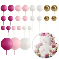 Zestaw kul ozdobnych - kule biało różowo złote - 53szt