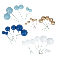 Zestaw - Kule ozdobne duże niebiesko-białe 30szt