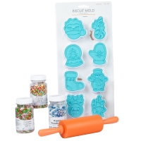 Zestaw Świąteczny - SDZ2 - Posypki x3 + wałek + wykrawaczka