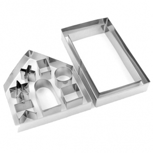 Zestaw wykrawaczek metalowych - Domek z piernika 3D