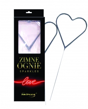 Zimne ognie - Serca 40cm - 2 szt