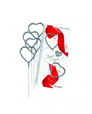 Zimne ognie - Serca  Srebrne 17,5cm - 4 szt