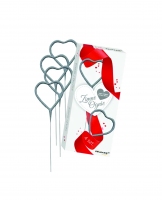 Zimne ognie - Serca  Srebrne 17,5cm - 4 szt